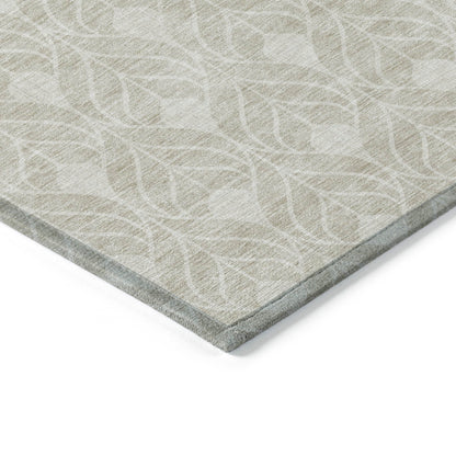 Tabselect Home Line 8' X 10' Beige And Ivory Geometric Washable Indoor Outdoor Area Rug
