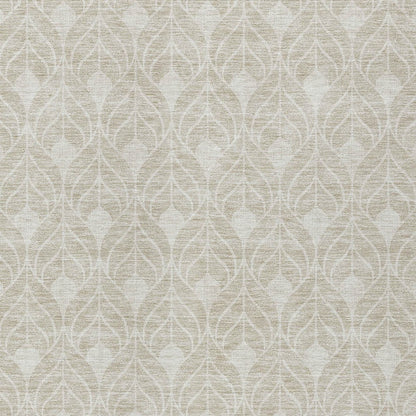 Tabselect Home Line 8' X 10' Beige And Ivory Geometric Washable Indoor Outdoor Area Rug