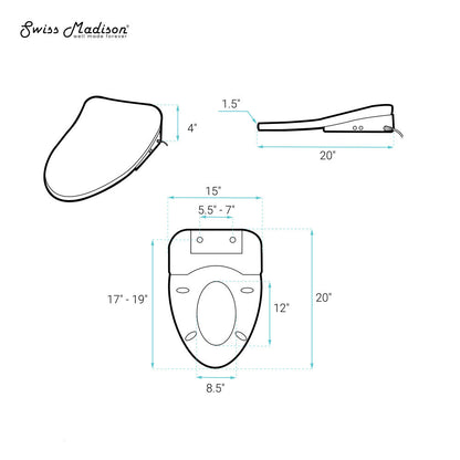 Swiss Madison Cascade Smart Toilet Seat Bidet