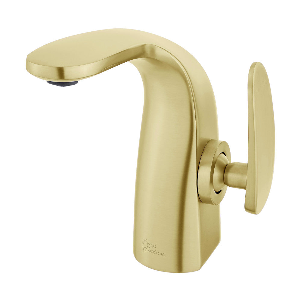 Swiss Madison Chateau Single Hole, Single-Handle, Bathroom Faucet in Brushed Gold