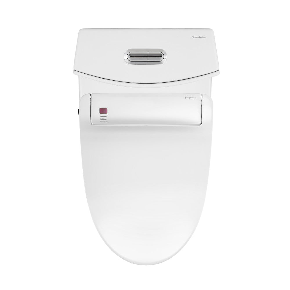 Swiss Madison St. Tropez One-Piece Elongated Toilet Vortex Dual-Flush 1.1/1.6 gpf with Smart Seat Bidet Option 2