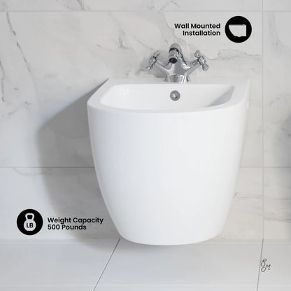 Swiss Madison St. Tropez Wall Hung Bidet in Glossy White