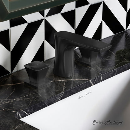 Swiss Madison Monaco 8 in. Widespread, 2-Handle, Bathroom Faucet in Matte Black