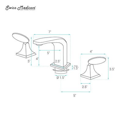 Swiss Madison Chateau 8 in. Widespread, 2-Handle, Bathroom Faucet in Oil Rubbed Bronze