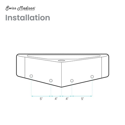 Swiss Madison St Tropez Corner Wall Hung Sink