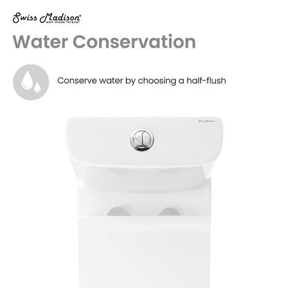 Swiss Madison Cascade One-Piece Toilet Dual-Flush 0.8/1.28 gpf