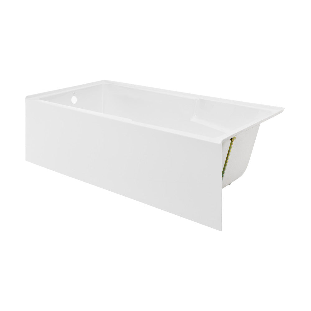 Swiss Madison Voltaire 72" x 36" Left-Hand Drain Alcove Bathtub with Apron and Armrest