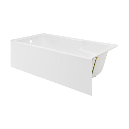 Swiss Madison Voltaire 72" x 36" Left-Hand Drain Alcove Bathtub with Apron and Armrest