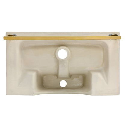 Swiss Madison Claire 22" Wall-Mount Bathroom Sink with Brushed Gold Towel Bar