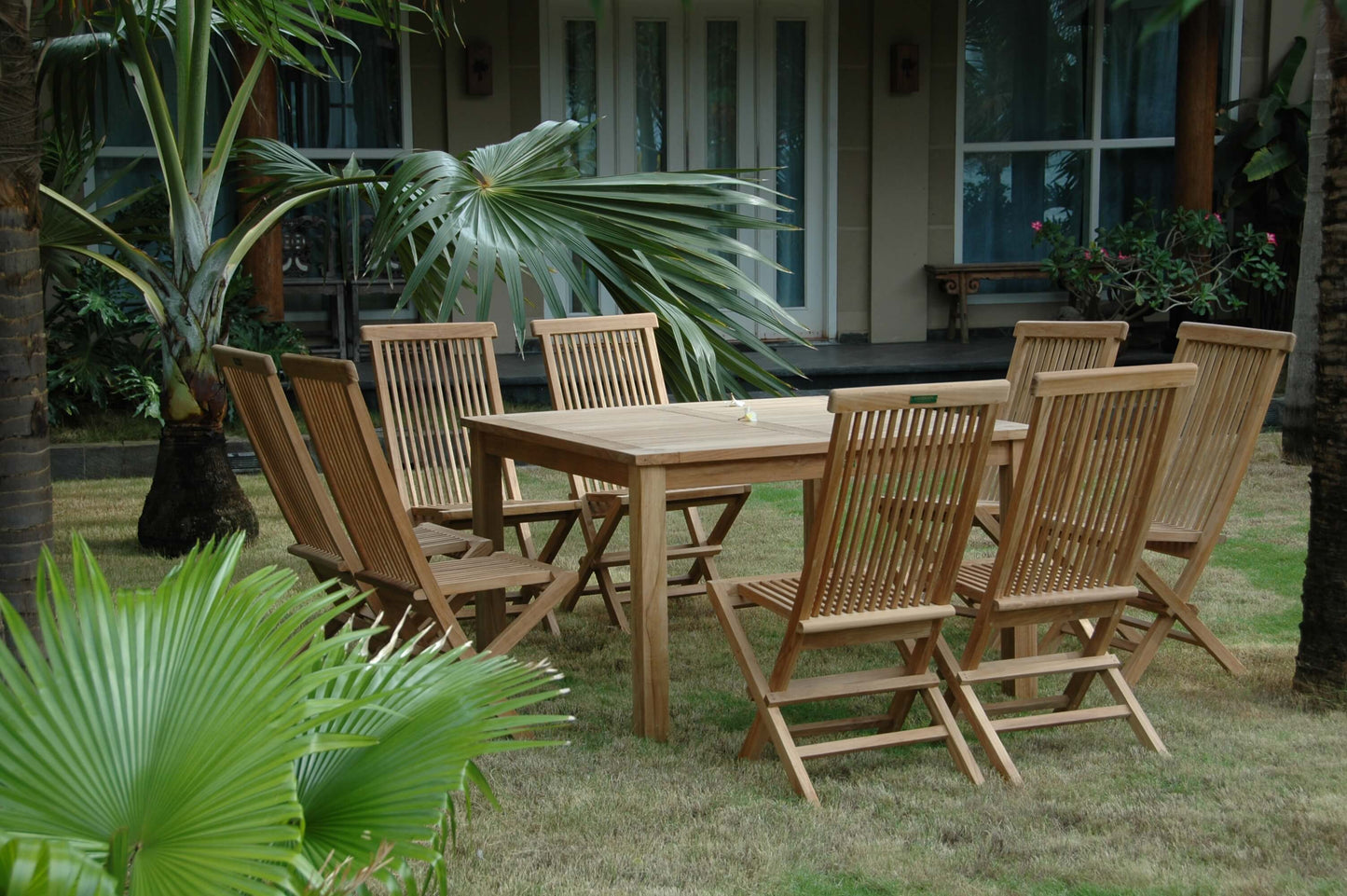 Anderson Teak Windsor Classic Chair 9-Pieces Folding Dining Set