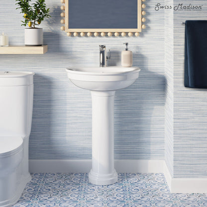 Swiss Madison Santorini Two-Piece Pedestal Sink