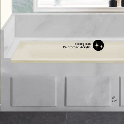 Swiss Madison Voltaire 60" x 30" Right-Hand Drain Alcove Bathtub in Bisque