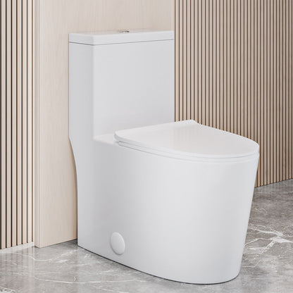 Swiss Madison Dreux High Efficiency One-Piece Elongated Toilet with 0.8 GPF Water Saving Patented Technology