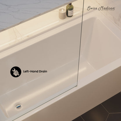 Swiss Madison Voltaire 60" x 32" Left-Hand Drain Alcove Bathtub with Apron