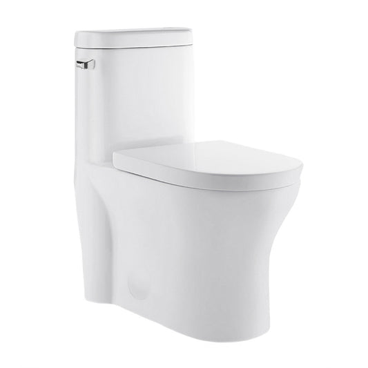 Swiss Madison Monaco One-Piece Elongated Left Side Flush Handle Toilet 1.28 gpf