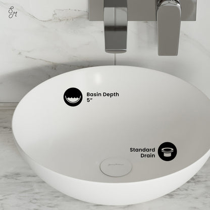 Swiss Madison Classe 16 Ceramic Sink in Shiny White