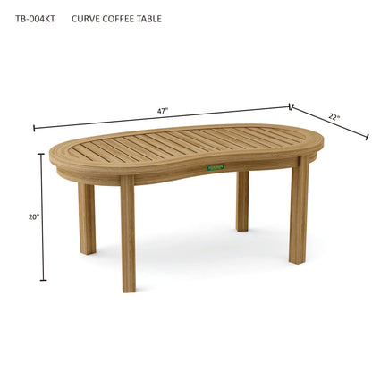 Anderson Teak Kidney Table (Curve Table)