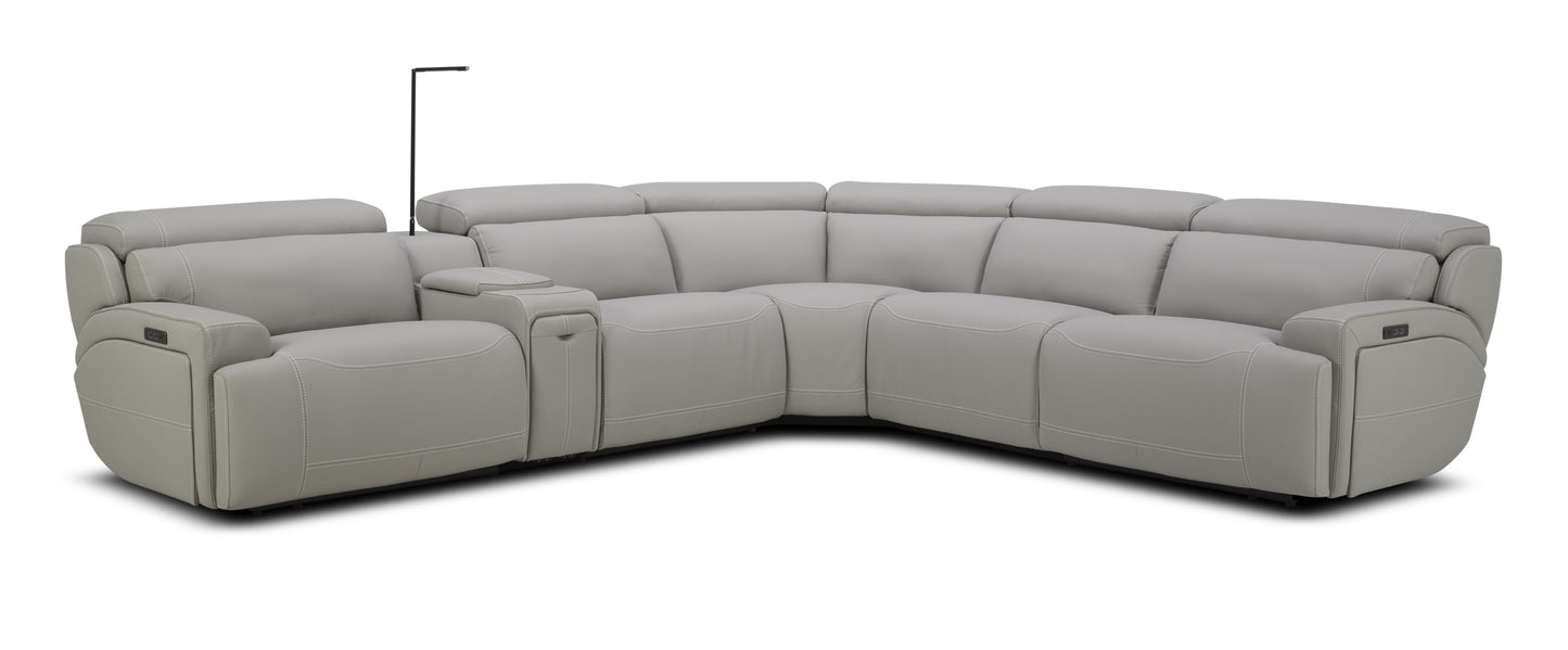 J&M Furniture 6095B Sectional Color U756043 in Grey