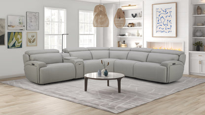 J&M Furniture 6095B Sectional Color U756043 in Grey