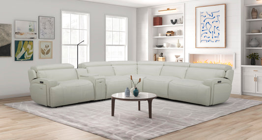 J&M Furniture 6095B Sectional Color 2927 in White