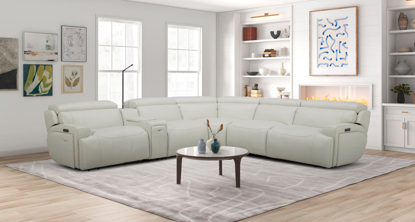 J&M Furniture 6095B Sectional Color 2927 in White