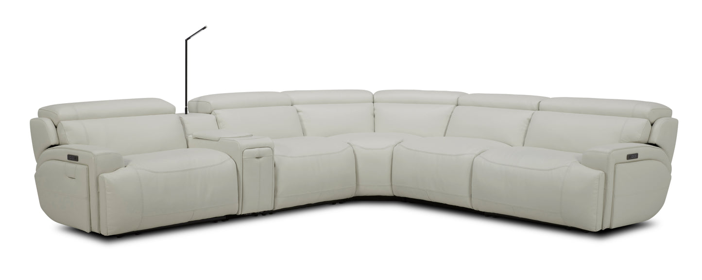 J&M Furniture 6095B Sectional Color 2927 in White