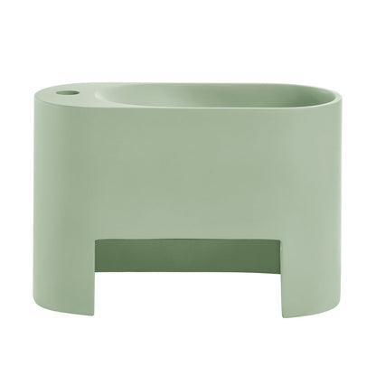 Swiss Madison Terre 18" Right Side Faucet Wall-Mount Bathroom Sink in Palm Green