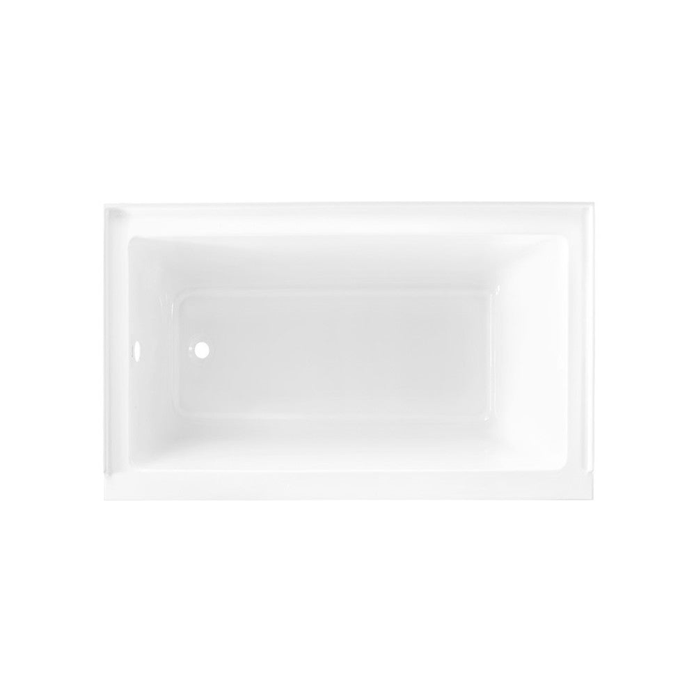 Swiss Madison Voltaire 54 x 30 Left Drain Soaking Alcove Bathtub in Glossy White