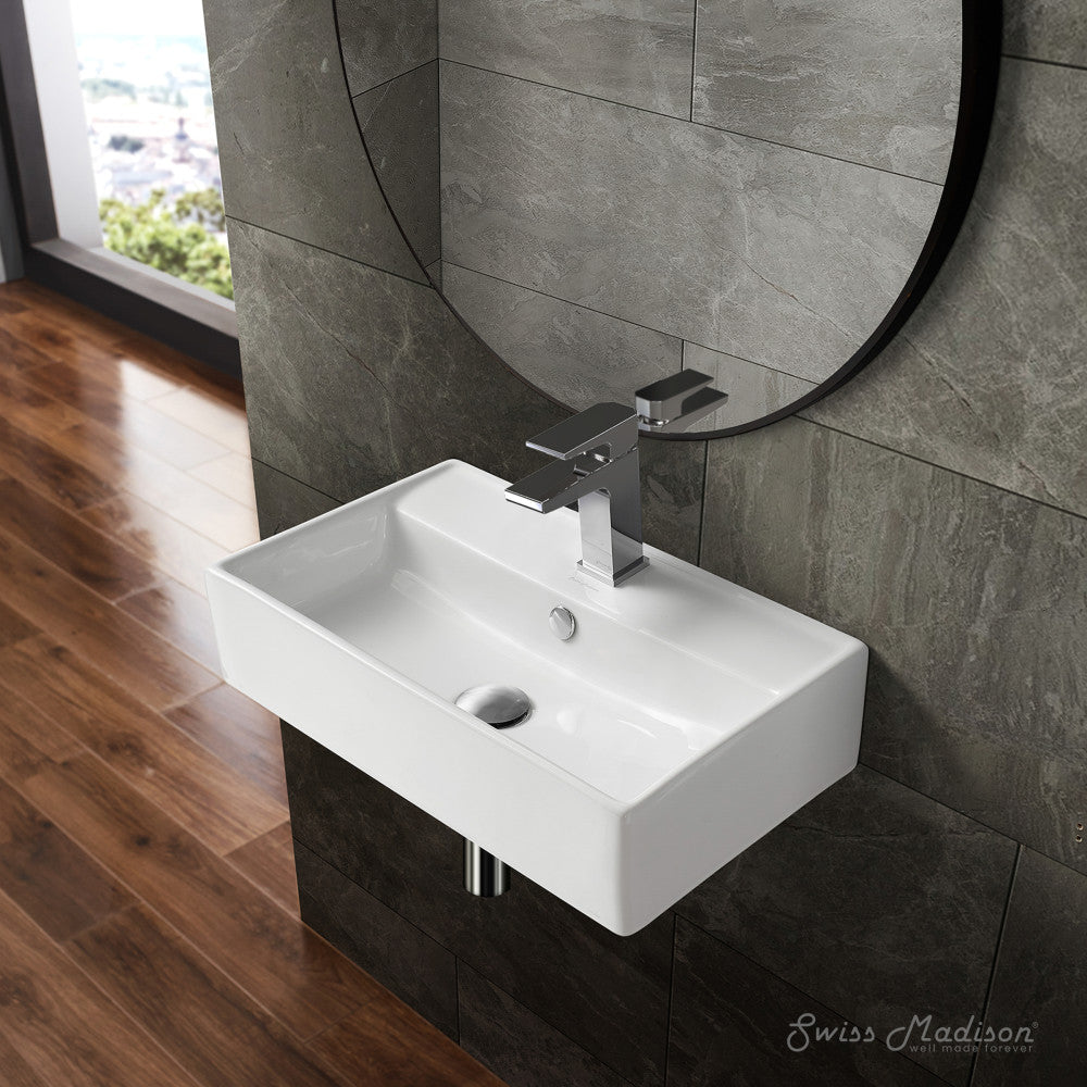 Swiss Madison Claire 22" Rectangle Wall-Mount Bathroom Sink