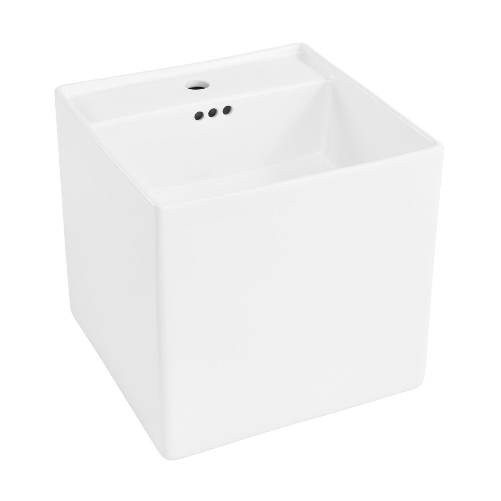 Swiss Madison Pur 16.5" Square Wall-Mount Bathroom Sink
