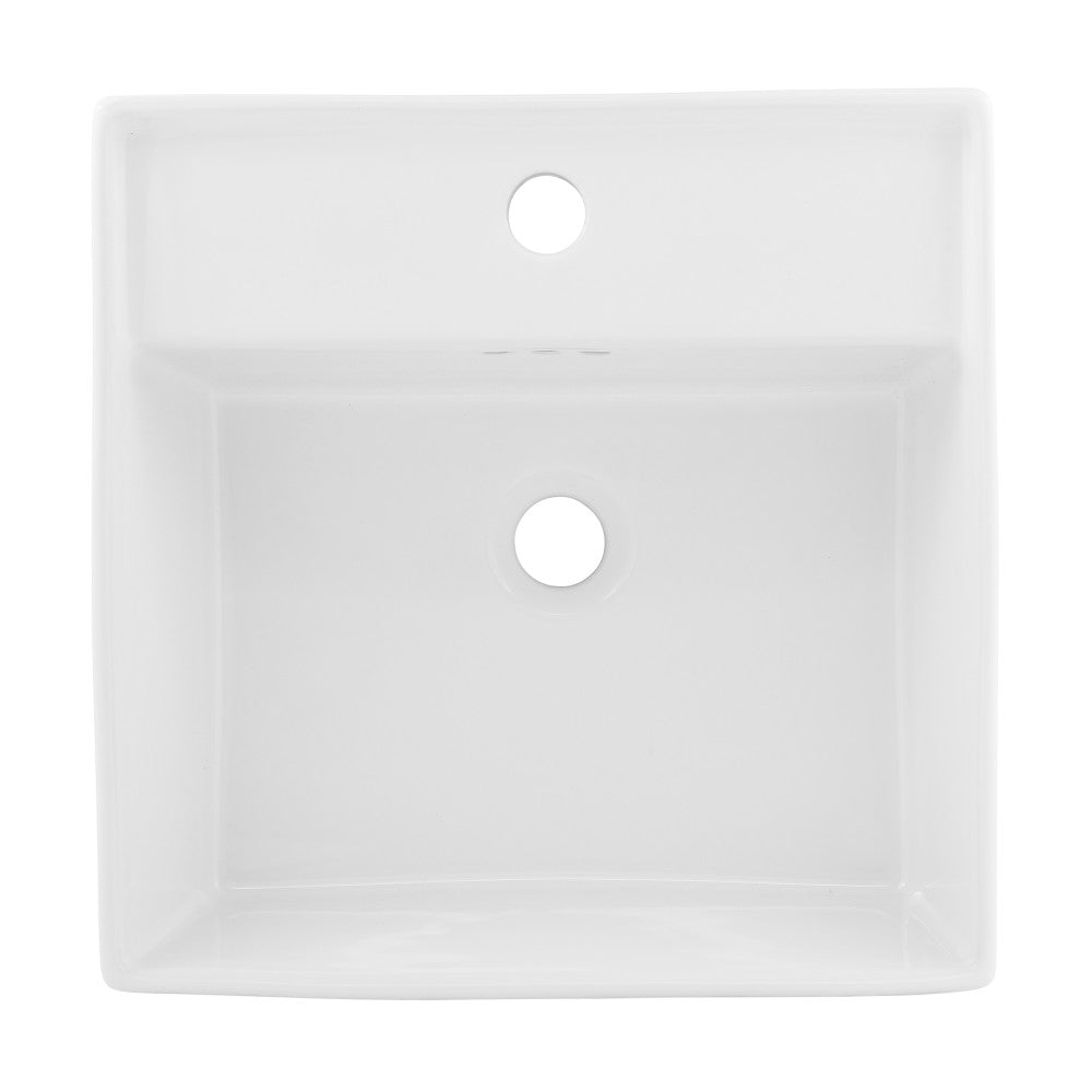 Swiss Madison Pur 16.5" Square Wall-Mount Bathroom Sink