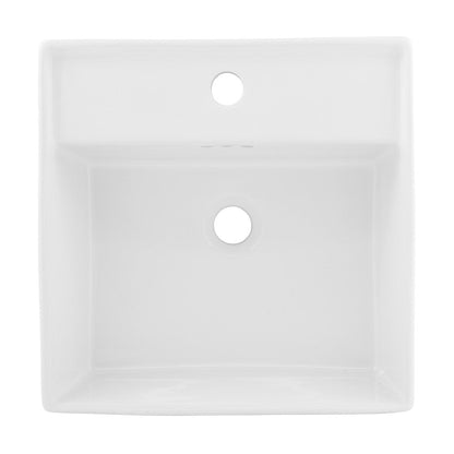 Swiss Madison Pur 16.5" Square Wall-Mount Bathroom Sink