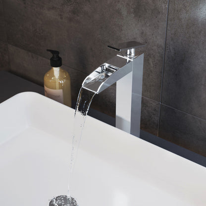 Swiss Madison Concorde Single Hole, Single-Handle, High Arc Waterfall, Bathroom Faucet in Chrome