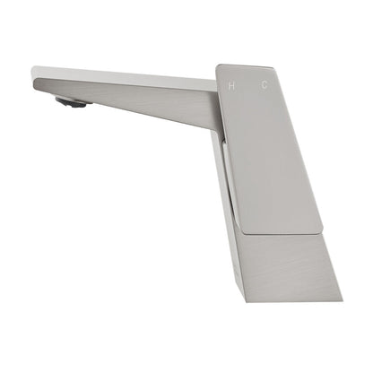 Swiss Madison Carre Single Hole, Single-Handle, Bathroom Faucet in Brushed Nickel
