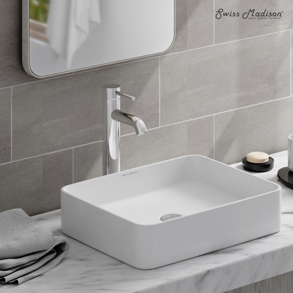 Swiss Madison Concorde 19 Rectangle Ceramic Vessel Sink