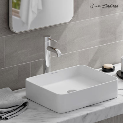 Swiss Madison Concorde 19 Rectangle Ceramic Vessel Sink