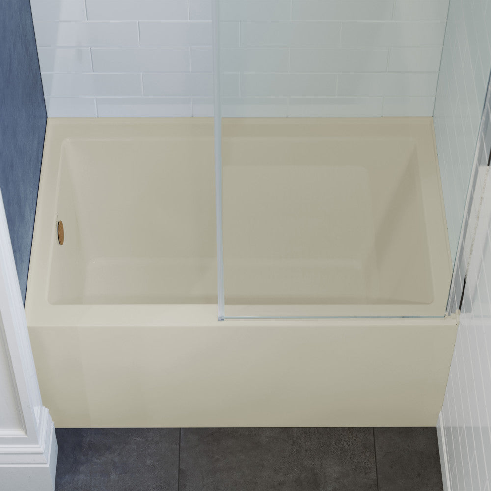 Swiss Madison Voltaire 48" x 32" Left-Hand Drain Alcove Bathtub with Apron in Bisque