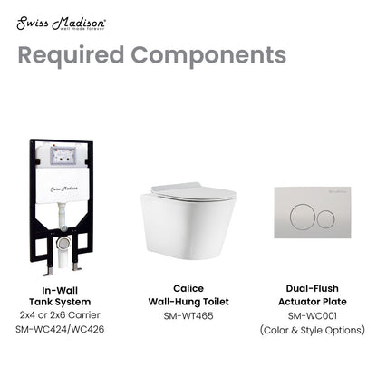 Swiss Madison Calice Wall-Hung Round Toilet Bowl