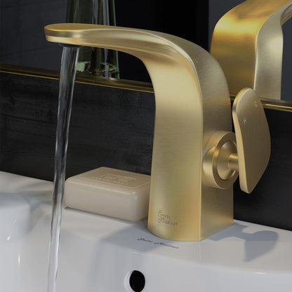 Swiss Madison Chateau Single Hole, Single-Handle, Bathroom Faucet in Brushed Gold