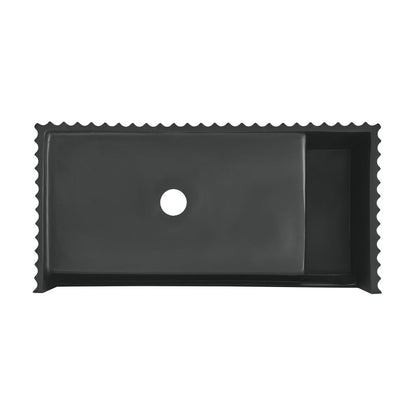 Swiss Madison Delice 24" Rectangle Wall-Mount Bathroom Sink in Matte Black