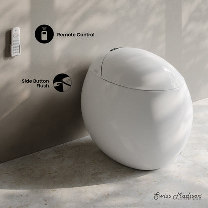 Swiss Madison Plaisir Smart One-Piece 1.28 GPF Single Flush Toilet in Glossy White