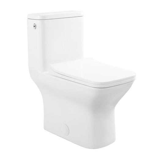 Swiss Madison Carre One-Piece Square Toilet Dual-Flush 1.1/1.6 gpf, Touchless