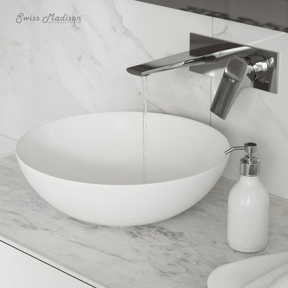 Swiss Madison Monaco Single-Handle, Wall-Mount, Bathroom Faucet in Chrome