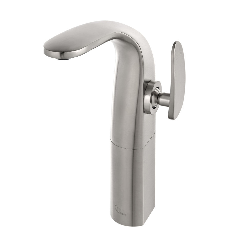 Swiss Madison Chateau Single Hole, Single-Handle, High Arc Bathroom Faucet in Brushed Nickel