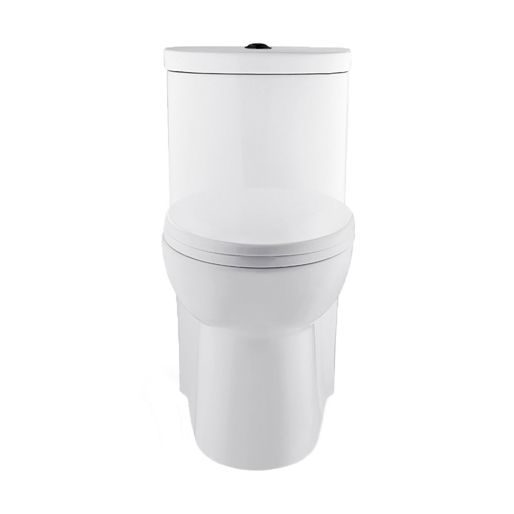 Swiss Madison Sublime One Piece Elongated Toilet Dual Flush, Black Hardware 1.1/1.6 gpf