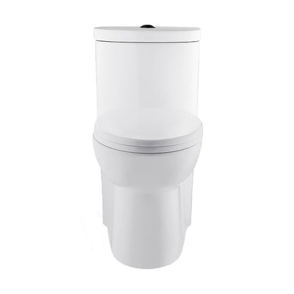 Swiss Madison Sublime One Piece Elongated Toilet Dual Flush, Black Hardware 1.1/1.6 gpf