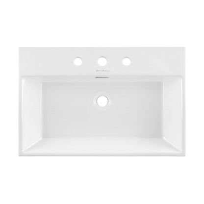 Swiss Madison Claire 24" Rectangle Wall-Mount Bathroom Sink with 8" Widespread Holes
