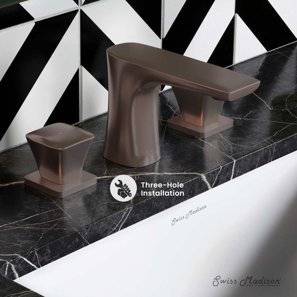 Swiss Madison Monaco 8 in. Widespread, 2-Handle, Bathroom Faucet in Oil Rubbed Bronze