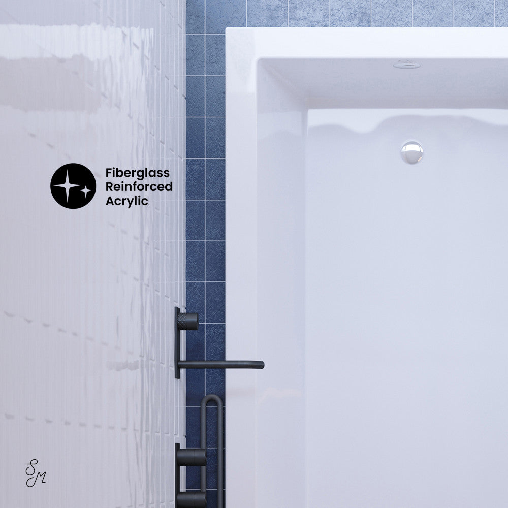 Swiss Madison Voltaire 72" x 36" Reversible Drain Drop-In Bathtub