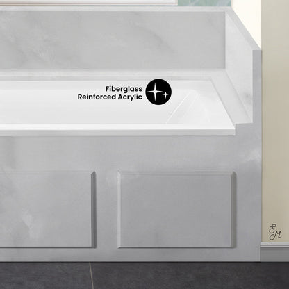 Swiss Madison Voltaire 60" x 30" Left-Hand Drain Alcove Bathtub
